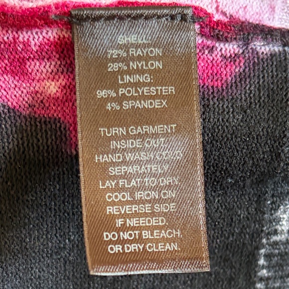 White House Black Market XS Black Floral Embellished Cardigan Sweater Top - Picture 14 of 14